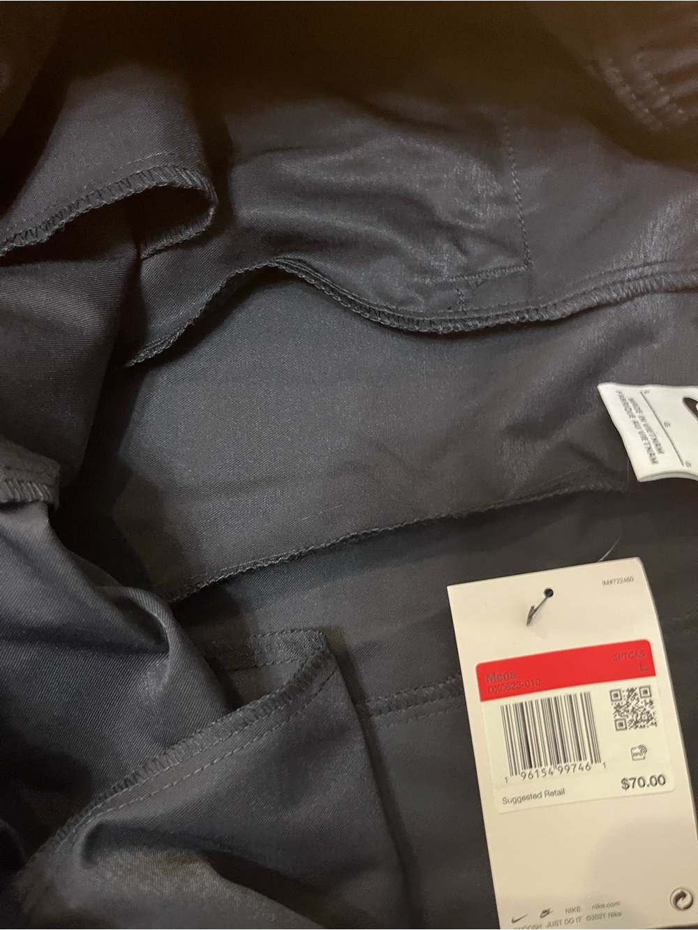 Nike Black Jogger Pants with White Drawstring - Picture 4 of 7
